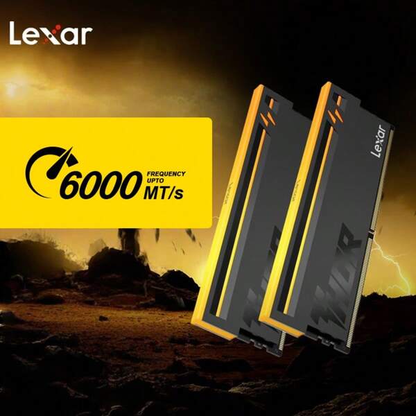 Lexar Memoria RAM Lexar DDR5 RGB 6000MHz 32GB (16GBx2) - Transferencia de datos de alta velocidad, duradera y confiable, compatible con PC y portátil, para uso en juegos y oficina, RAM para juegos, diseño de módulo RGB elegante, alto rendimiento