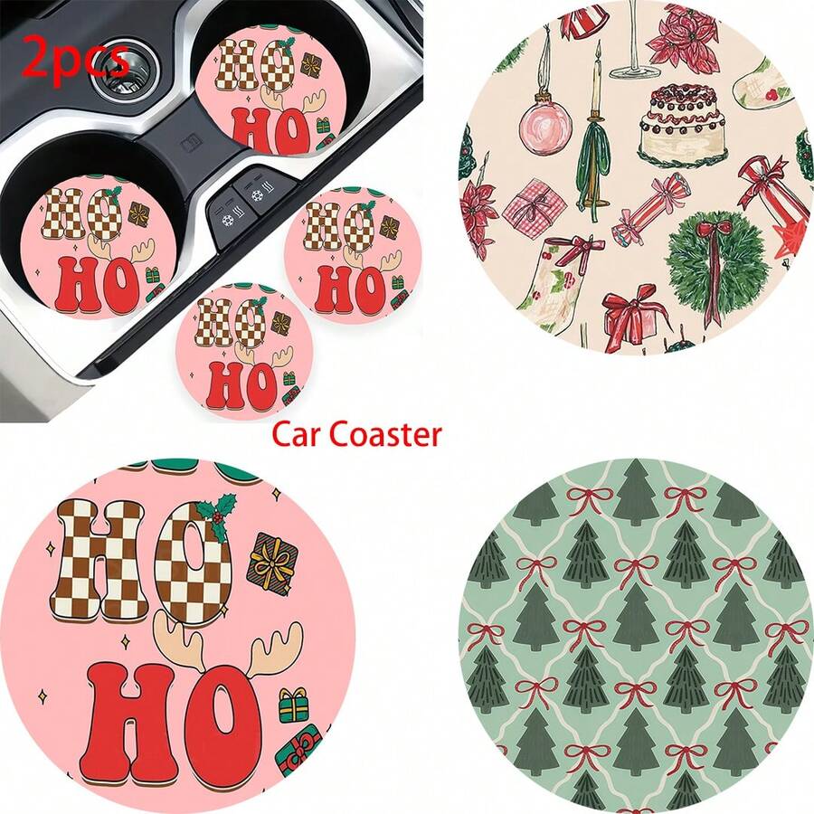 2 pezzi Sottobicchieri portabicchieri per auto, antishock, universali, di moda, accessori per interni auto, regalo per feste