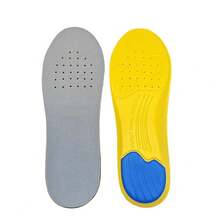 1 Paar Gel-Einlegesohlen mit Fußgewölbeunterstützung - Blau & Lila, atmungsaktiv & stoßabsorbierend für Herren und Damen Laufschuhe, anpassbare Passform (Farbe und Stil zufällig)