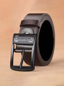 Cinturón de cuero con hebilla de pasador para hombres, cinturón de cintura retro con hebilla de aleación giratoria, cinturón de pantalones casual clásico de moda, mejor regalo de Navidad para novio o papá