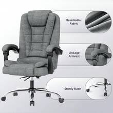 GartistGo Ergonomic Office Chair With Large Padded Seat, Height Adjustable Reclining Office Chair,High Back Office Chair