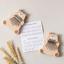 1pc Wooden Bear Squeeze Toy, Cute Children's Finger Puzzle Toy, Parent-Child Game, Christmas/Birthday Gift - Multicolor - View 2