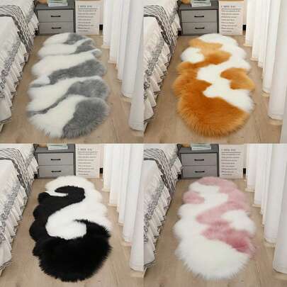 1 قطعة سجادة بلوش فاخرة للكريسماس، سجادة ناعمة وفاخرة، بشكل غير متماثل، خفيفة الوزن، مناسبة لغرفة النوم والصالة، للاستخدام الداخلي، رائعة لديكور عيد الميلاد والشكر والاستقلال، سجادة شعرية، سجادة خريف/شتاء، سجادة سميكة لمطبخ