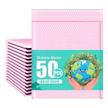 Barelove 50Pack Bubble Mailers Usable Self Seal Padded Mailing Envelopes Waterproof Bubble Padded Mailer For Small Business Mailing Small Items, Yellow - 粉色 - 查看 1