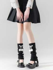 1/2/3/4/5/6 Pairs Women Thick Warm Fashion JK Style Over-The-Knee Leg Warmers, Autumn/Winter (Shipped Without Card)