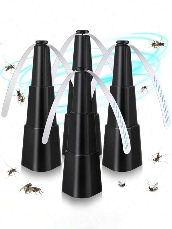 1Pc Christmas Decorations Deworming Artifact On The Table, Drive Drive Fan With Holographic Wind Leaves, Deworming Artifact For Picnics, Parties, Restaurants, Kitchens And Barbecue,-Product Dimensions Are Approximately:10.23in/26cm