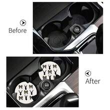 2 pezzi Sottobicchieri portabicchieri per auto, antishock, universali, di moda, accessori per interni auto, regalo per feste