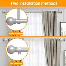 Bộ giá đỡ thanh rèm 0.63 inch, đầu trang trí hình cầu nhỏ đa năng cổ điển, có sẵn màu vàng và bạc. Phù hợp với nhiều loại cửa sổ, dễ lắp đặt và bền bỉ. Lý tưởng cho phòng ngủ, nhà bếp, phòng khách, phòng ăn, văn phòng hoặc không gian cho thuê. Thiết kế tối giản, hiện đại, nhẹ nhàng! Trang trí cổ điển, vẻ ngoài hiện đại, kim loại chất lượng cao, giá đỡ chắc chắn, phụ kiện rèm cửa, dễ lắp đặt, phù hợp cho căn hộ và người thuê nhà. - Bạc - Xem 3
