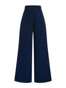 Women's Solid Color Elegant Wide Leg Pants
