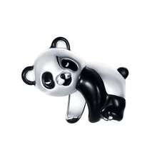 Cute Panda Crystal Charm Set Silver Plated DIY Xmas Gifts