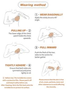 1 Pair Of Invisible Thickened Push-Up Palm Cup Nipple Adhesive Bra (With Extended Shoulder Straps 3CM Thickened)