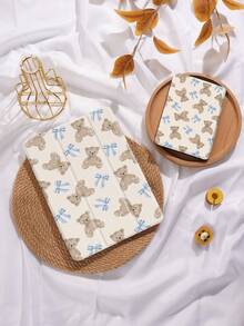 Kingsung Bear Pattern Tablet Protective Case, Compatible With IPad 9.7/10.2/10.5/10.9/12.9/Pro 11 (10th Gen), Galaxy Tab S6 Lite 10.4 Inch, Kindle Paperwhite (12th Gen, 2024 Release), Kindle (11th Gen, 2022 Release), Soft Shock-Proof, Smart Stand/Auto Wake/Sleep Function - Multicolor - View 5