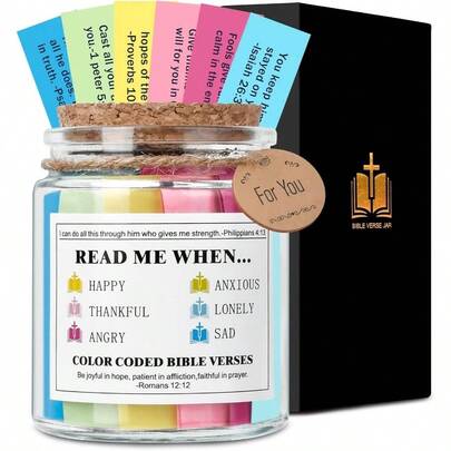 Bible Verse Jar: Christian Gifts Women Birthday Gifts Stocking Stuffers Women Mom Men - Graduation Presents Her Inspirational Prayer Jar Sister