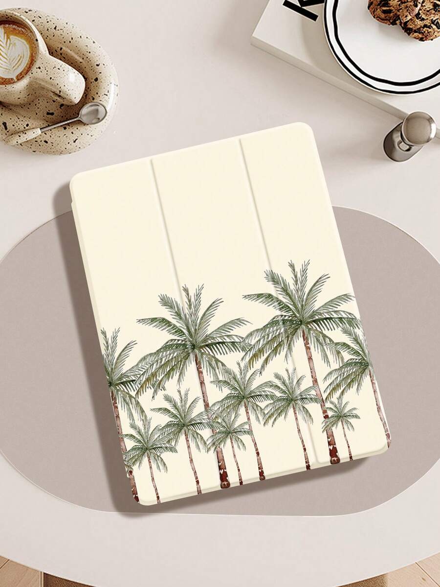 椰子树平板电脑保护壳兼容 9.7/10.2/10.5/10.9/12.9/Pro 11、第 10 代，兼容三星 Galaxy Tab S6 Lite 10.4 英寸，兼容 Kindle Paperwhite 第 12 代 2024、Kindle（第 11 代）2022 年发布，柔软防摔保护，智能支架/自动唤醒/睡眠 - 彩色 - 查看 1