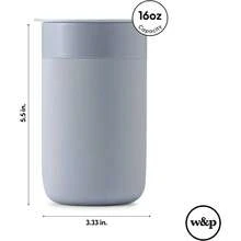 WP - PMCL - TZCM - Taza con funda protectora de silicona para viaje, 473 ml, color crema, estilo terrazo, taza reutilizable para caf o t, taza de cermica porttil con tapa de ajuste a presin sin BPA, apta para lavavajillas, para llevar - 16 onzas + Crema - Ver 7