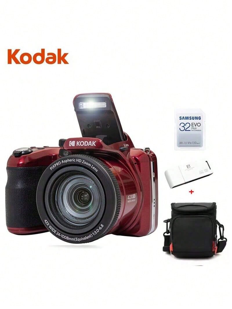 Kodak Cámara telefoto AZ425, CMOS BSI de 20,68 megapíxeles, pantalla de 3 pulgadas, zoom óptico de 42x, lente gran angular de 24 mm