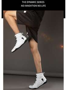 Men's Non-Slip Boxing Shoes, Breathable Wrestling Shoes, Martial Arts Shoes With Rubber Sole, Indoor Boxing Training Shoes