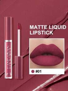 HANDAIYAN 哑光魅力液体唇膏，持久防水保湿不粘唇彩，高色素减少唇纹液体唇彩，适合派对、日常、旅行、万圣节、圣诞节、秋冬化妆，很棒的礼物 - 紅色 - 查看 10