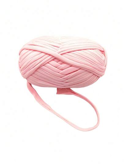 1pc Light Pink Ribbon Thread For Handmade Braided Diy Bags, Toys, Shoes, Carpet & Storage Basket