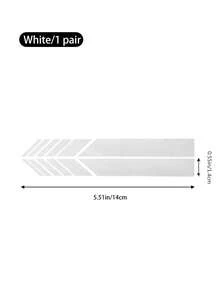 1 set Calcomanías de rayas para espejo retrovisor de coche en rojo, negro y blanco, película reflectante, calcomanías para espejo retrovisor, accesorios de decoración de coche a prueba de arañazos - Unitalla - Ver 13