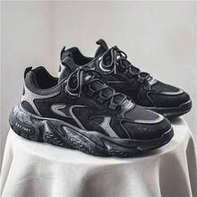 男士时尚百搭休闲运动鞋，春季新品 - 黑色 - 查看 11