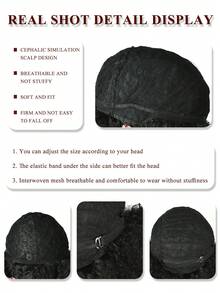 Parrucca afro corta e soffice riccioluta, parrucca sintetica resistente al calore senza adesivo, adatta per cosplay, feste, uso quotidiano, vacOgnissantiloween, costumi, balli in ma vendita diretta di fabbrica