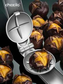 choxila 1pc Stainless Steel Nut & Chestnut Cracker, Dried Fruit Peeler And Sheller, Walnut Pliers, Metal Nut Opening Pliers, Chestnut Opener, Dried Fruit Opener, Rust-Proof Kitchen Tool, Suitable For Home And Kitchen Use