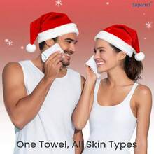 Zepirrcl 40/80 Count Disposable Facial Cleansing Tissues, Large Size, Soft & Skin-Friendly, Multi-Purpose For Cleansing, Makeup Removal, Skincare, Christmas Gift Box, 26*30cm, 40 Count/Box