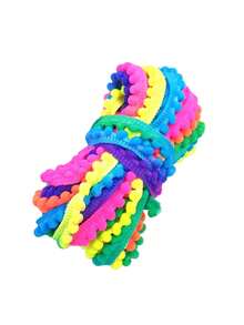 1 件 10 码彩色花边绒球流苏饰边，DIY 工艺用品，适用于服装、头饰、配饰