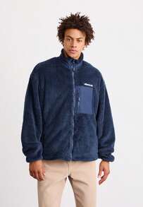 Ellesse Cervacol Fleece Jacket Navy FREE UK DELIVERY 100% Polyester Regular Fit Open Hem - Navy Blue - View 3