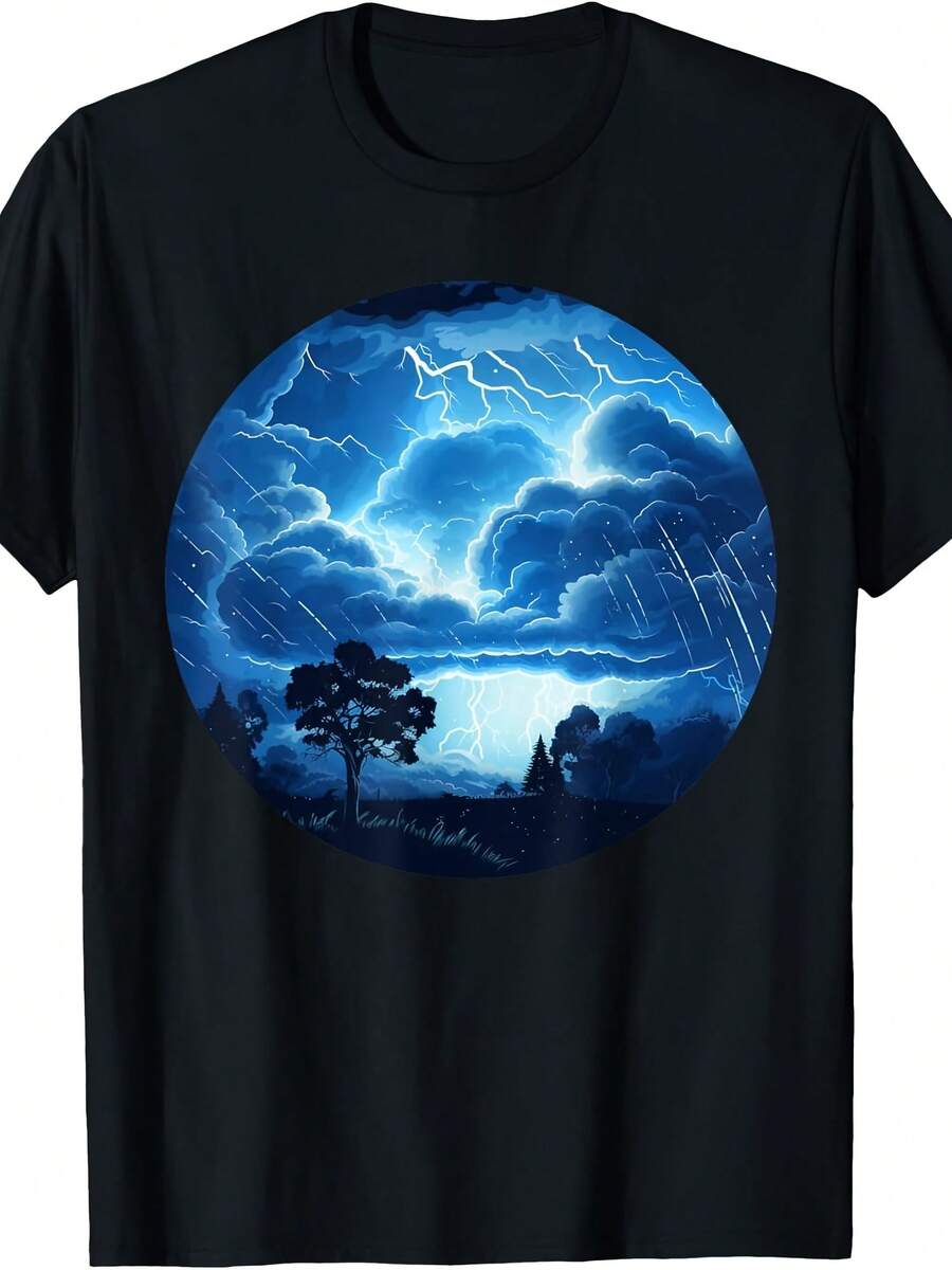 Thunderstorm Clouds Costume For Crazy Weather Lovers T-Shirt - 款式8 - 查看 1