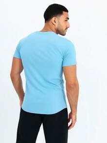 AMERICANA SHORT SLEEVE/BASIC T-SHIRT/RIBBED T-SHIRT - Baby Blue - View 3