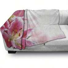 Lily Plant Tapestry Room Decoration Wall Decor Blanket Symbolizing Vitality Ultra-Soft Lightweight Silky Design For Elegant Decor Warm Flannel Blanket For Sofa Bed Travel Camping Polyester Fiber Thoughtful Gift For Family Friends Valentine's Gift Shipped From USA - 多色14 - 查看 3