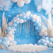 Globos azul pastel de 5/10/12/18 pulgadas, globos de látex gruesos de color azul claro pastel, cielo aqua, para decoración de graduación, baby shower, bautizo, revelación de género, bodas, Pascua, cumpleaños, despedida de soltera - Celeste - Ver 8