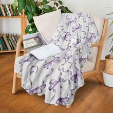 Bowknot Prints Ultra-Soft Flannel Throw Blanket Digital Printing, 280gsm, All-Season Comfort Polyester Blankets Great Gift For Friend, Family, Wedding, Birthday,Warm,Soft,Comfortable,Cozy Personalized Ideal Gifts For Him,Her,Boyfriend,Girlfriend,Dad,Mom,Family,Friends,Pets ,For Anniversaries,Valentine's Day,Mother's Day,Birthdays,Father's Day,Weddings,Graduation,Christmas,Housewarming Sofa,Bed,Car,Bedroom,Living Room,Office,Outdoor Camping,Beach,Wall Decoration - 多色24 - 查看 5