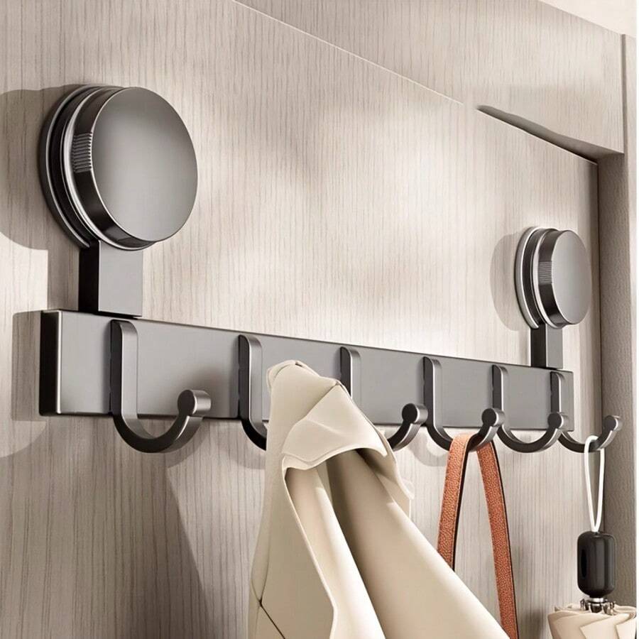 1 chiếc giá treo đồ hiện đại có giác hút, móc treo cửa bằng thép carbon gắn tường, thiết kế không cần khoan, giá treo đa chức năng có giác hút, thích hợp để treo đồ trong nhà bếp, hành lang, phòng tắm và phòng ngủ. Thương hiệu: HP