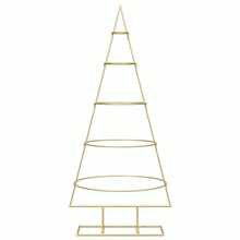 vidaXL 125 cm Weihnachtsbaum aus pulverbeschichtetem Stahl in Gold