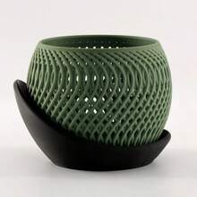 1个棕色多边形极简主义花盆，带排水孔，室内外装饰花盆，艺术优雅的植物架，适用于客厅、卧室、书房和阳台，高性价比的户外和花园装饰 - 彩色 - 查看 2