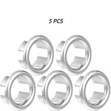 Anel de Transbordamento para Lavatório (1/3/5 Peças - Adequado para Furos de Drenagem com Diâmetro de 22-24mm), Tampa de Drenagem de Transbordamento, Anel de Transbordamento de Pia, Tampa de Transbordamento de Lavatório, Tampa Decorativa de Transbordamento para Banheiros e Pias de Cozinha, Decoração Doméstica - Embelezando Saídas de Drenagem, Durável e Fácil de Instalar, Adequado para Casas, Cozinhas, Escritórios, Dormitórios e Hotéis. - Multicolorido - Visão 13