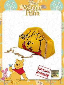 [Disney] Cartoon Pattern Clutch Shoulder Bag, Detachable Chain Party Handbag, Shopping Daily Crossbody Bag, Can Store Daily Essentials And Cosmetics - Multicolor - View 3