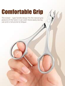 ANDVICTORY 1pc Upgraded Stainless Steel Callus Remover/Nipper, Professional Cuticle Layer Trimmer/Manicure Tool - Multicolor - View 2