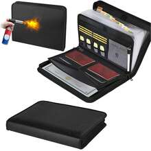 Accordion File Organizer,Flame Resistant Expanding File Folder With Multi Pockets,Portable Business Fire Storage Document Organizer Folder With Zipper For Documents And File - Multicolor - View 4