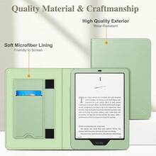 Fintie Kindle Case For 7"/6.8" Paperwhite (12th/11th Gen, 2024/2021), Kindle Colorsoft Signature – Slim Foldable Stand Cover With Hand Strap, Auto Sleep/Wake, Vintage Brown – Fits Kindle Case Paperwhite 12th Gen, 11th Generation, 7 Inch, With Handle & Card Slot - Sage Green - 查看 8