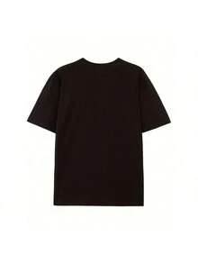 Xhamster Graphic T-Shirt For Men - Black Summer Casual Tee With White Text And Red Logo, Soft Polyester Blend, Crew Neck, Machine Washable, Bold Pattern Design, Soft Fabric Texture For Casual Wear, Versatile T-Shirt| Modern Casual Style| Polyester Blend Fabric - 黑色 - 查看 2