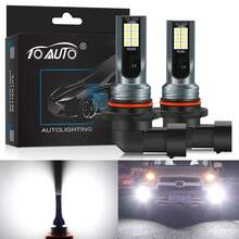 TOAUTO 2Pcs H11 LED Bulb H16 JP 9005 HB3 9006 HB4 Led Lamp Super Bright Car Fog Lights Day Driving Running Light 12V 6000K White