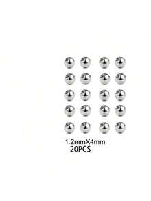 10PCS/20PCS Industrial Piercing Helix Earring Stainless Steel Replacement Balls For Eyebrow Nose Ring Lip Piercing Body Piercing Jewelry