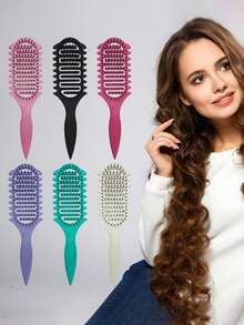 1 Pieza Nuevo Cepillo Rizador Mejorado con Cerdas y Diseño Especial, Cepillo Rizador, Diseñado Especialmente para Cabello Rizado, Moldeado y Peinado de Cabello Rizado para Hombres y Mujeres, Reduce el Tirón y la Separación del Rizo, Cepillo de Pelo, Peine, Herramientas para el Cabello, Productos y Accesorios para el Cabello, Adecuado para Salón de Belleza, Viaje y Artículos Esenciales - Multicolor - Ver 10