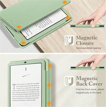 Fintie Kindle Case For 7"/6.8" Paperwhite (12th/11th Gen, 2024/2021), Kindle Colorsoft Signature – Slim Foldable Stand Cover With Hand Strap, Auto Sleep/Wake, Vintage Brown – Fits Kindle Case Paperwhite 12th Gen, 11th Generation, 7 Inch, With Handle & Card Slot - Sage Green - 查看 4