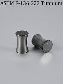 1 par de túneles y tapones para las orejas con patrón de panal, de aleación de titanio F-136, con forma redonda y ensanchada, expansión del calibre de la oreja, joyería de perforación resistente, pendientes de silla de montar, joyería unisex de estilo punk simple para uso diario