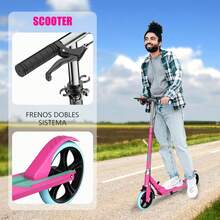 Scooter Freno  Para Ninos Y Adultos Plegable - Rosa vieja - Ver 2